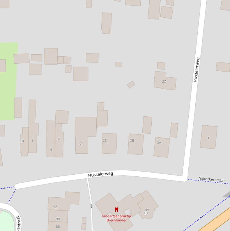 Kaart van de Husselerweg.