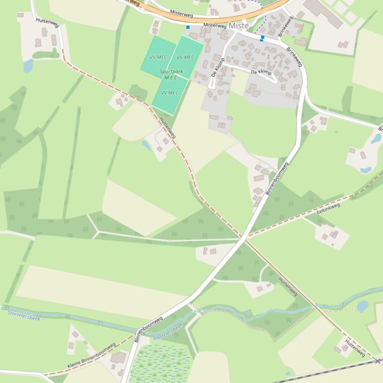 Kaart van de Huttenweg.