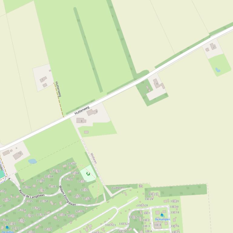 Kaart van de Huttenweg.