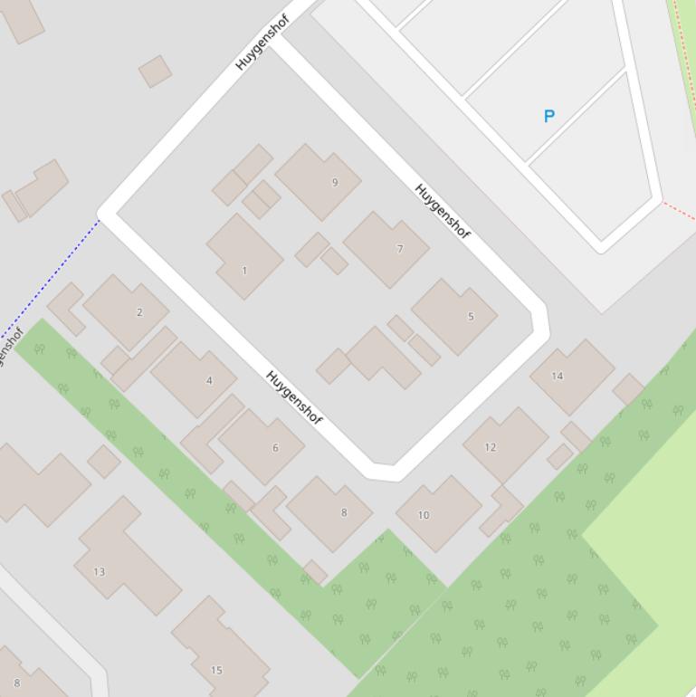 Kaart van de Huygenshof.