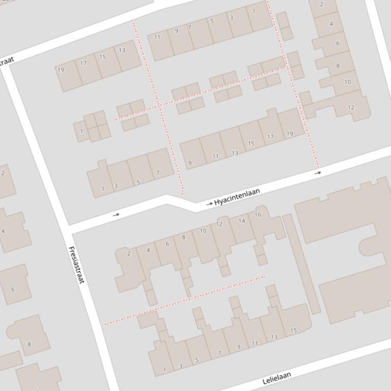 Kaart van de Hyacintenlaan.