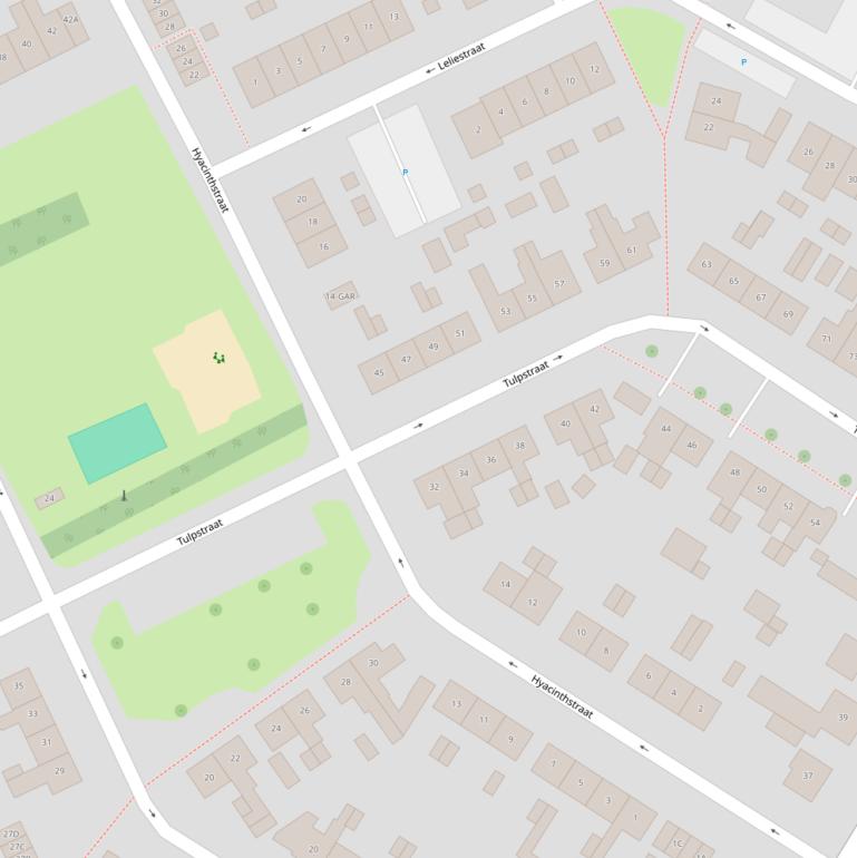 Kaart van de Hyacinthstraat.