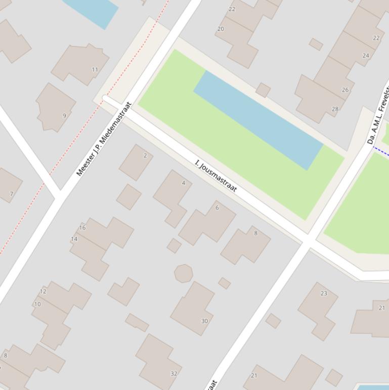 Kaart van de I. Jousmastraat.