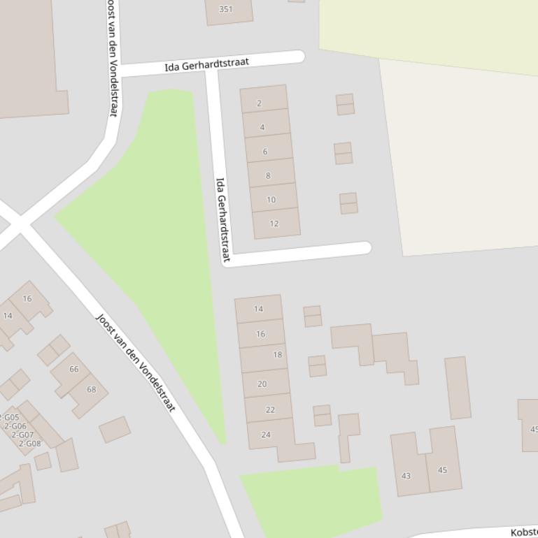 Kaart van de Ida Gerhardtstraat.