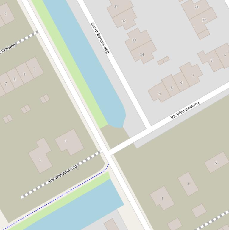 Kaart van de Ids Wiersmaweg.