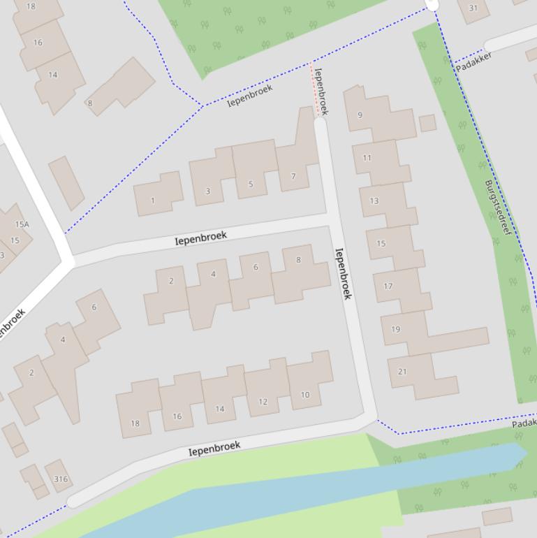 Kaart van  Iepenbroek.