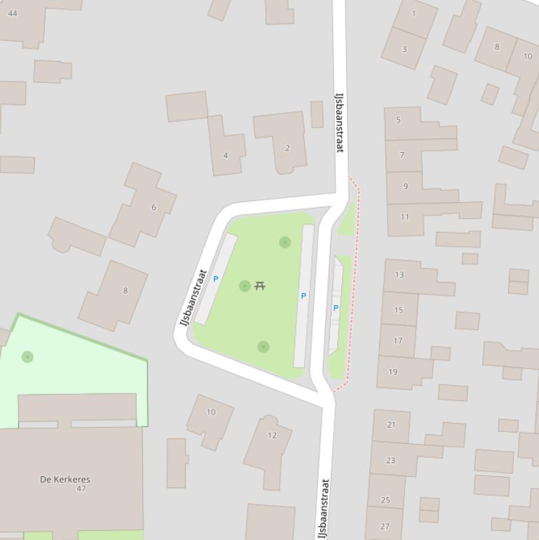 Kaart van de IJsbaanstraat.