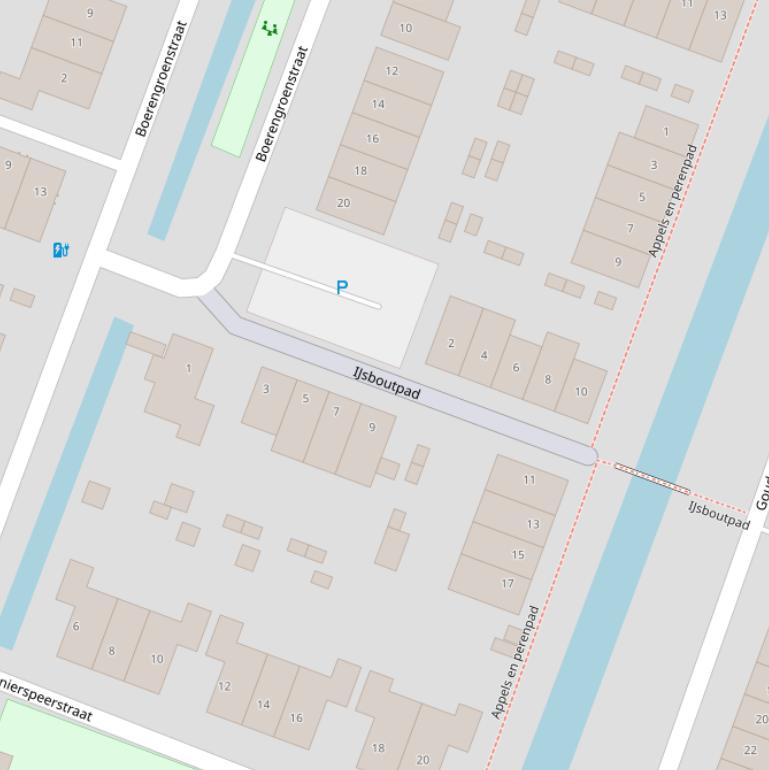 Kaart van het IJsboutpad.