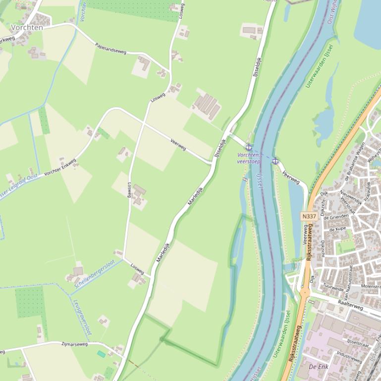 Kaart van de IJsseldijk.