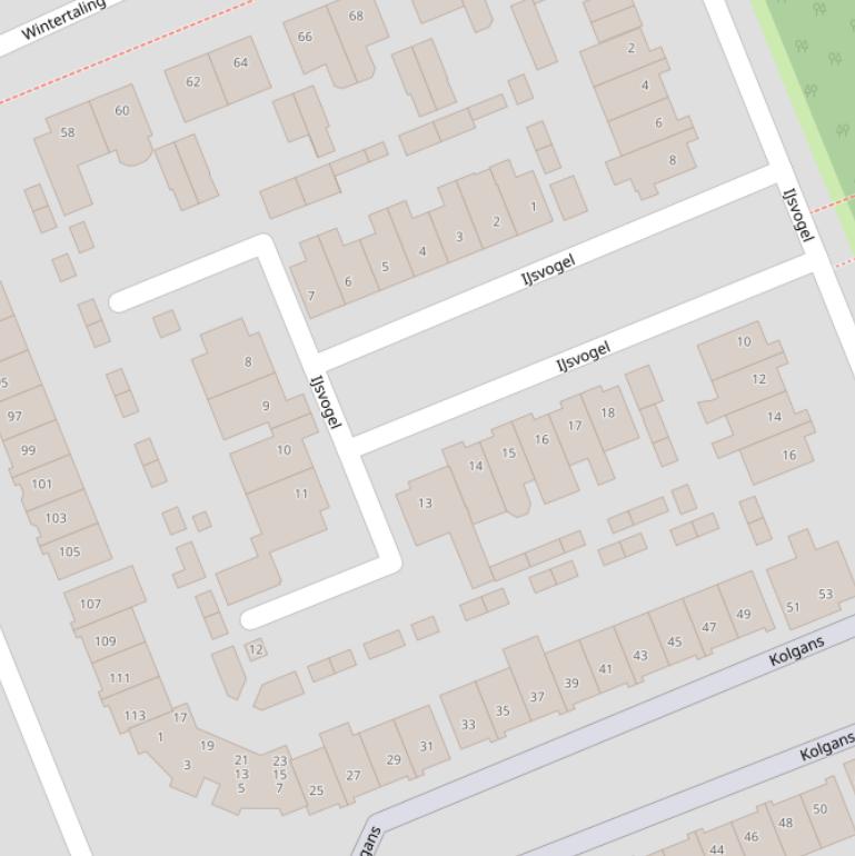 Kaart van  IJsvogel.