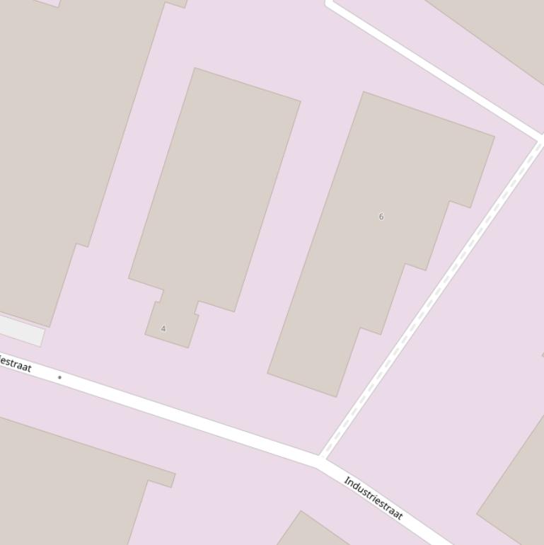 Kaart van de Industriestraat.