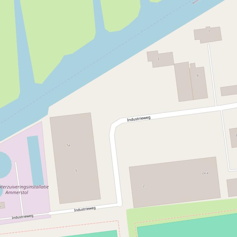 Kaart van de Industrieweg.