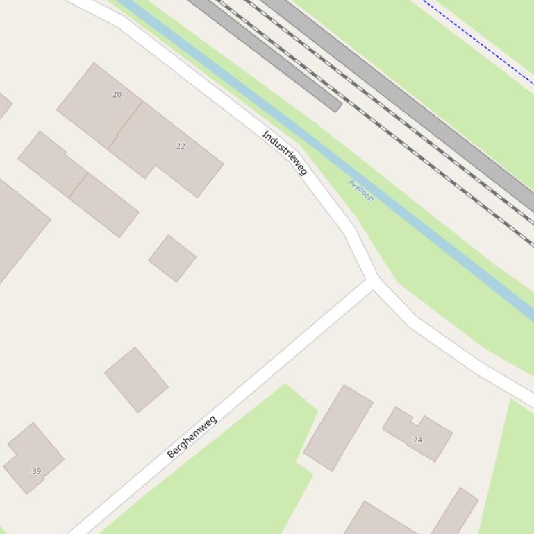 Kaart van de Industrieweg.