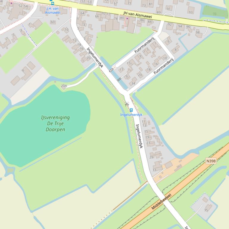 Kaart van  Ingelumerdyk.