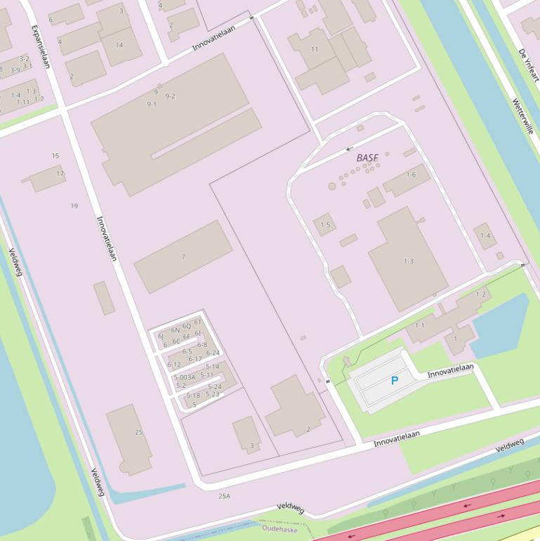 Kaart van de Innovatielaan.