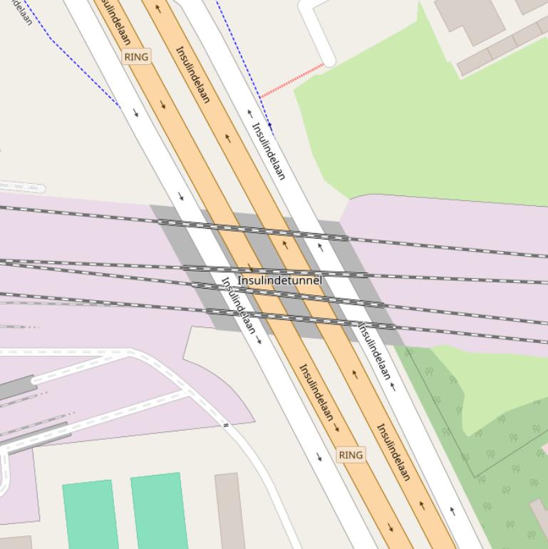 Kaart van de Insulindetunnel.