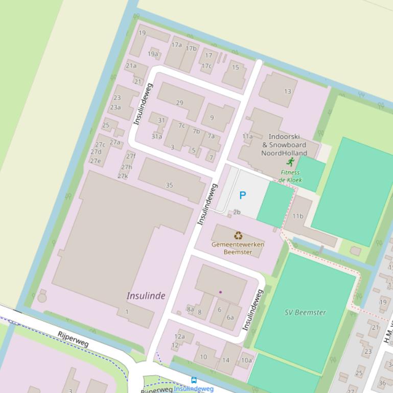 Kaart van de Insulindeweg.