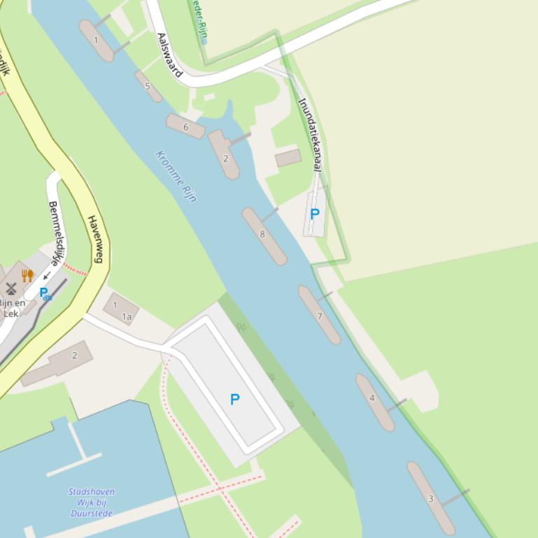 Kaart van  Inundatiekanaal.