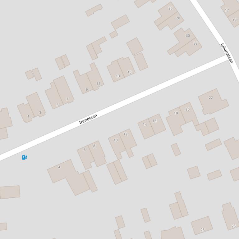 Kaart van de Irenelaan.