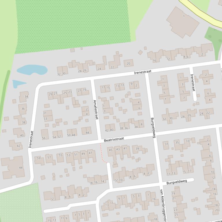 Kaart van de Irenestraat.