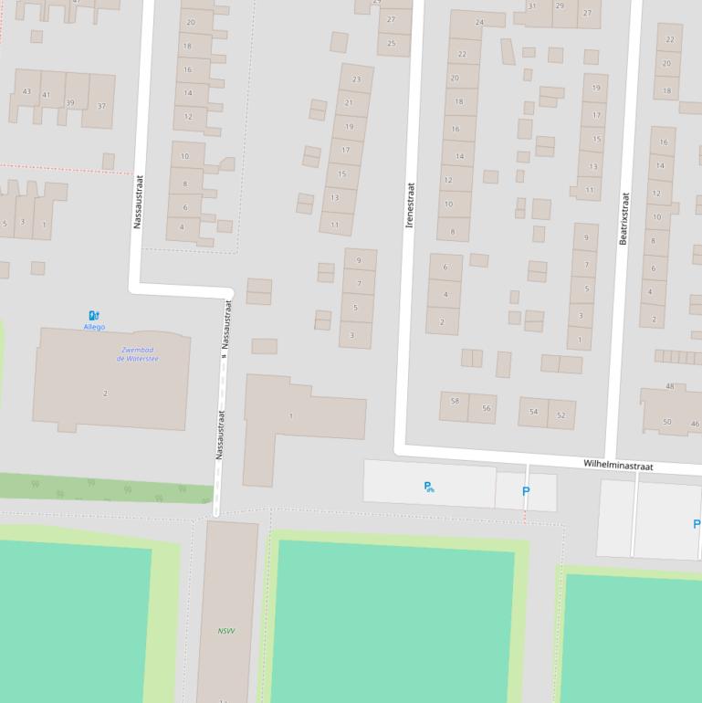 Kaart van de Irenestraat.