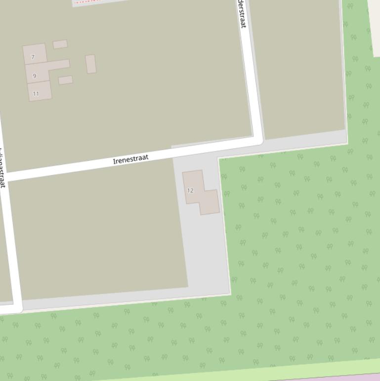 Kaart van de Irenestraat.