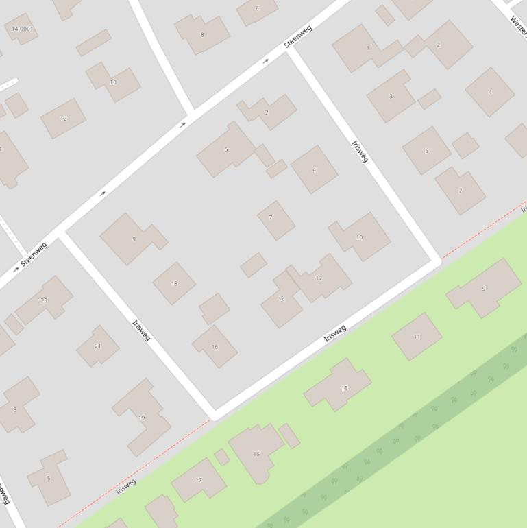 Kaart van de Irisweg.