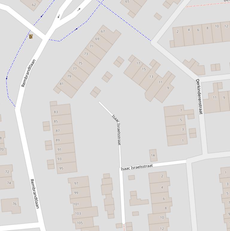 Kaart van de Isaac Israëlsstraat.