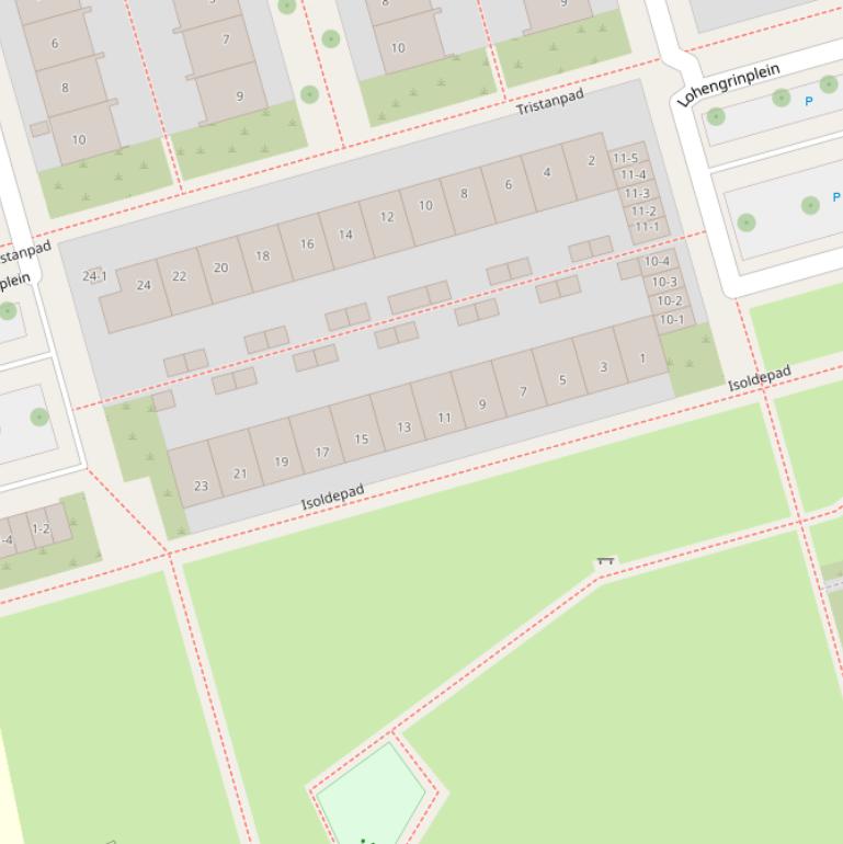 Kaart van het Isoldepad.