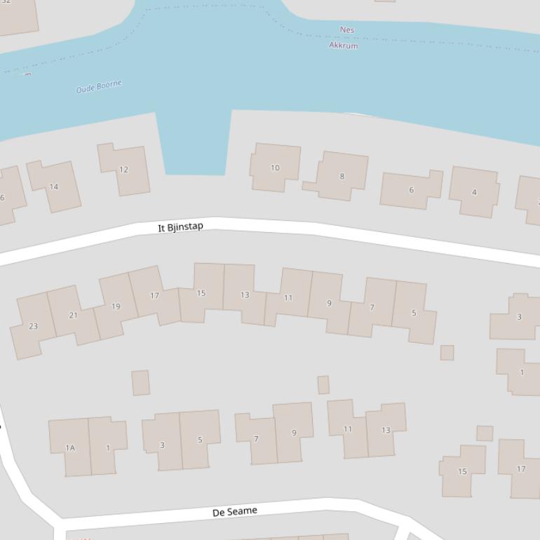 Kaart van  It Bjinstap.
