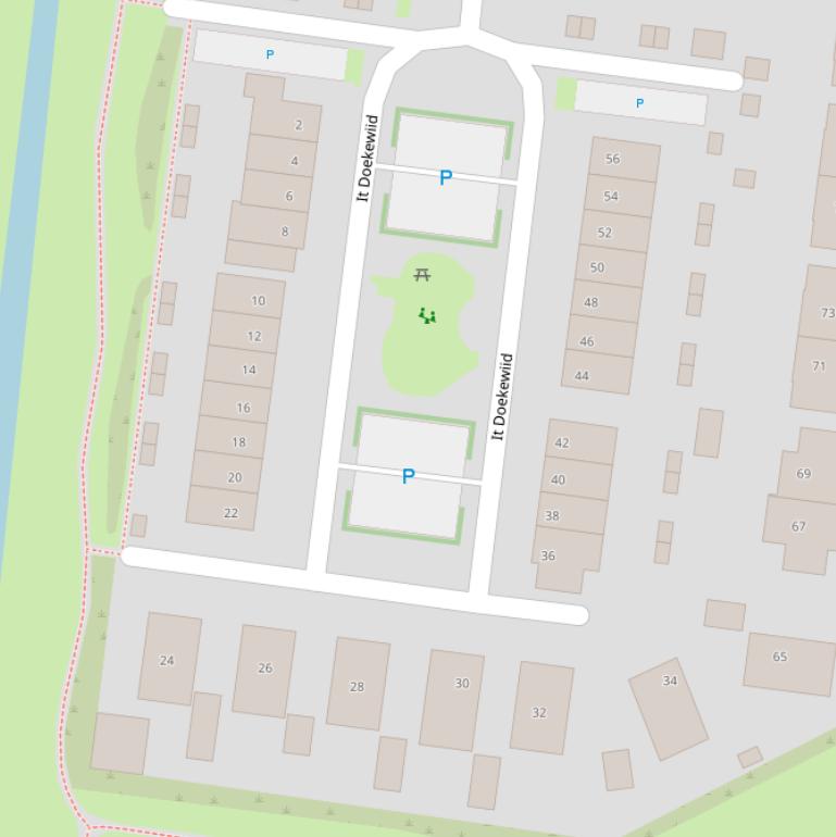 Kaart van  It Doekewiid.