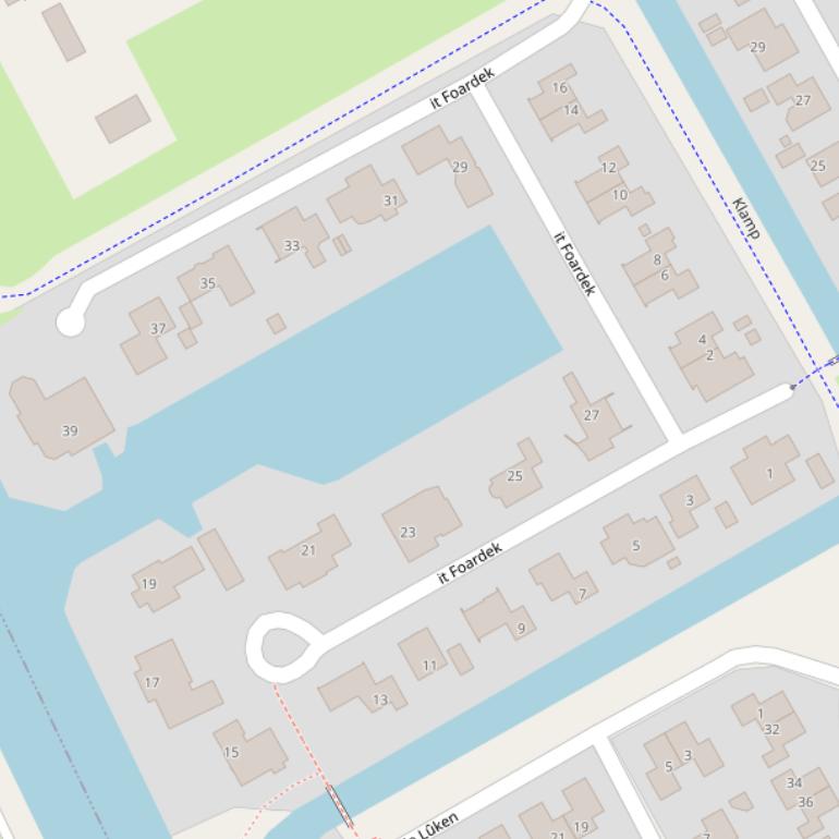 Kaart van  it Foardek.