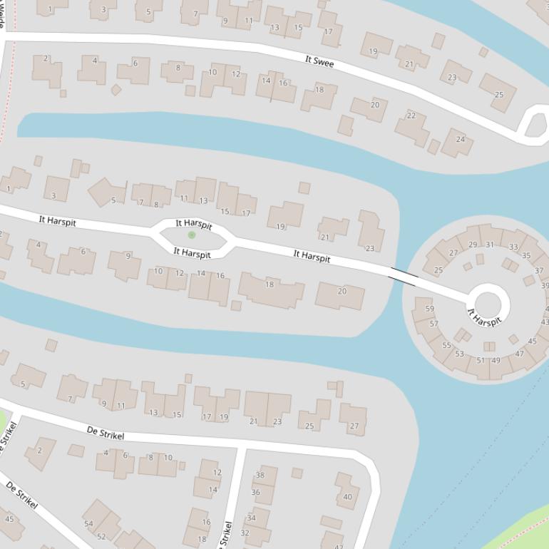 Kaart van  it Harspit.
