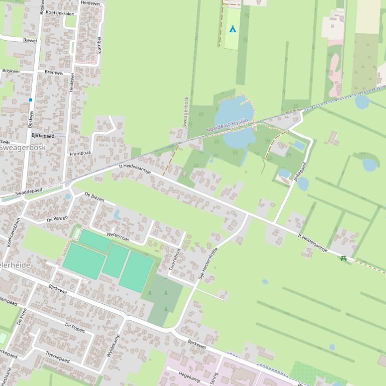 Kaart van  It Heideloantsje.