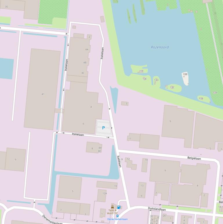 Kaart van de Italiëlaan.