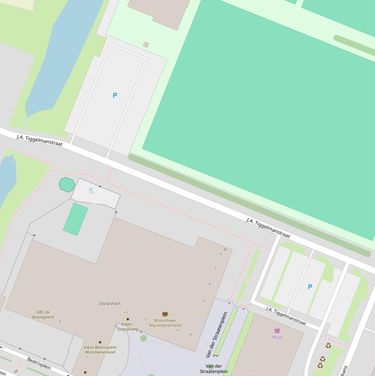 Kaart van de J.A. Tiggelmanstraat.