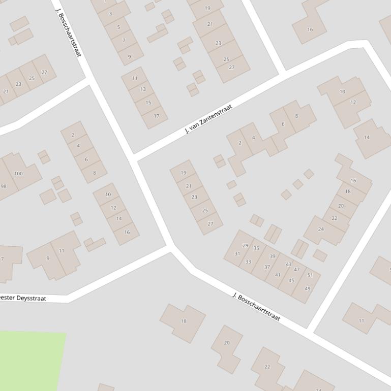Kaart van de J. Bosschaartstraat.