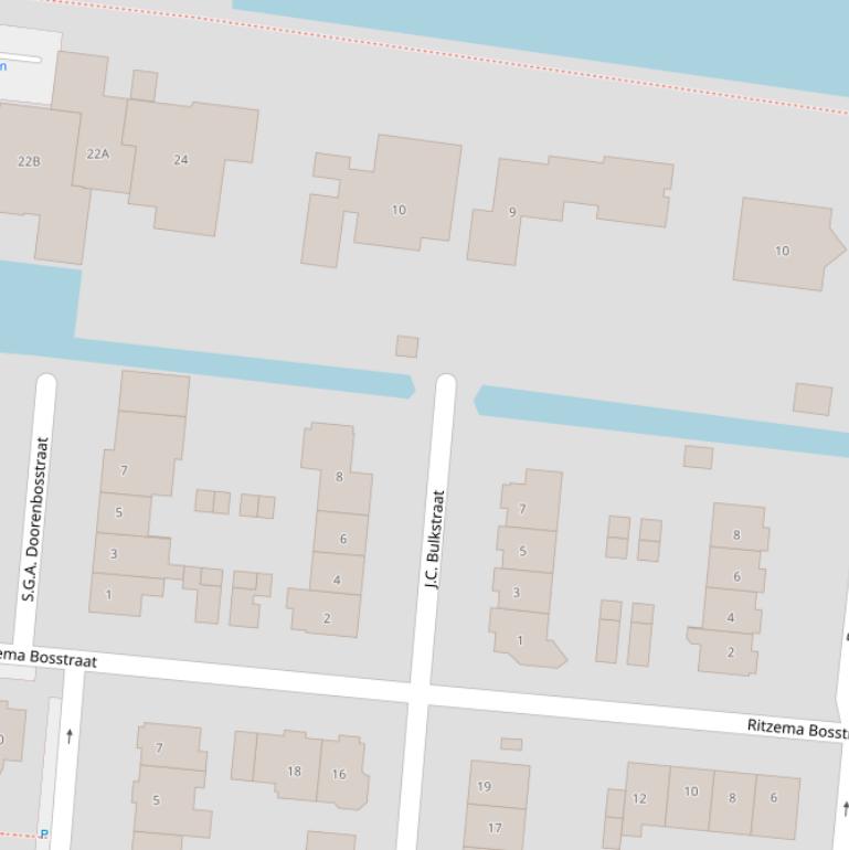 Kaart van de J.C. Bulkstraat.