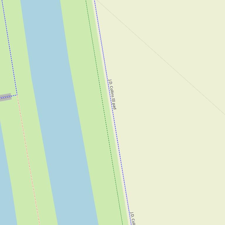 Kaart van het J.D. Collins III pad.