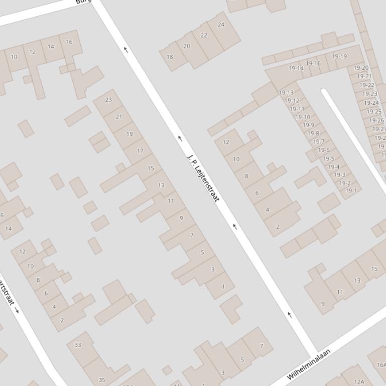 Kaart van de J. P. Leijtenstraat.