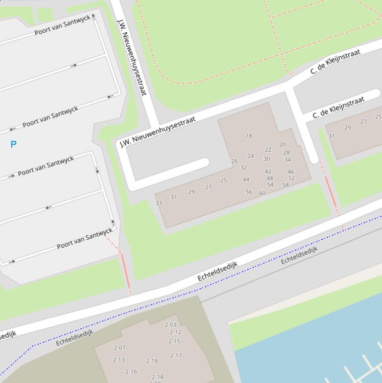 Kaart van de J.W. Nieuwenhuysestraat.