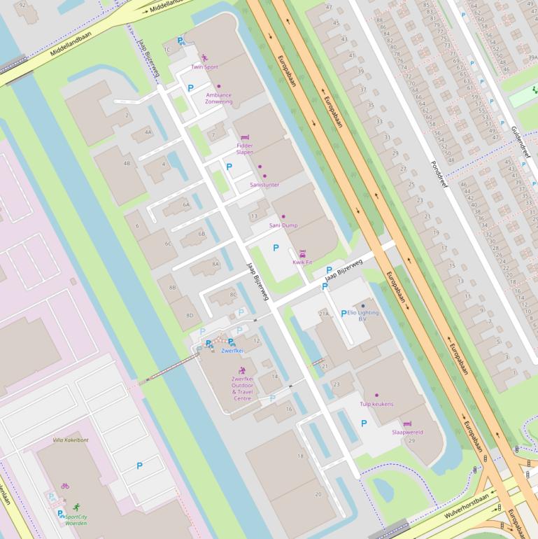 Kaart van de Jaap Bijzerweg.