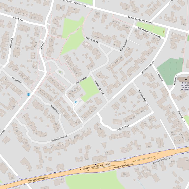 Kaart van de Jachthoornstraat.