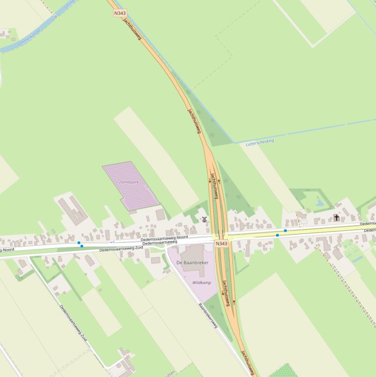 Kaart van de Jachthuisweg.