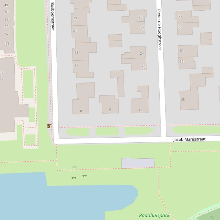 Kaart van de Jacob Marisstraat.