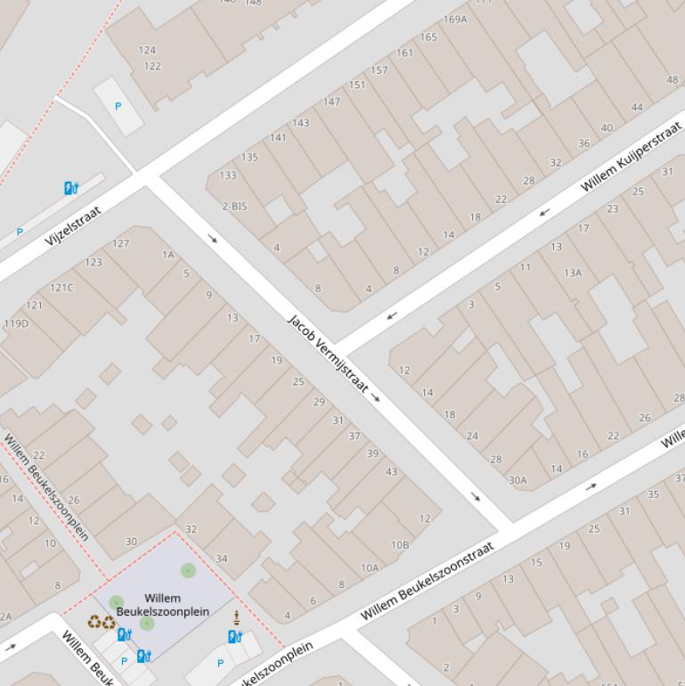 Kaart van de Jacob Vermijstraat.