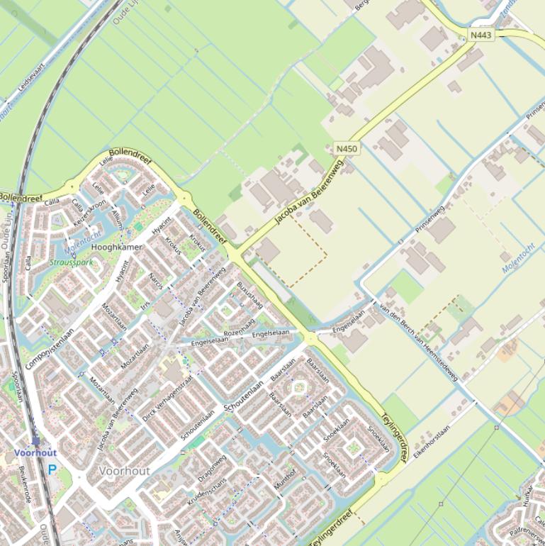 Kaart van de Jacoba van Beierenweg.