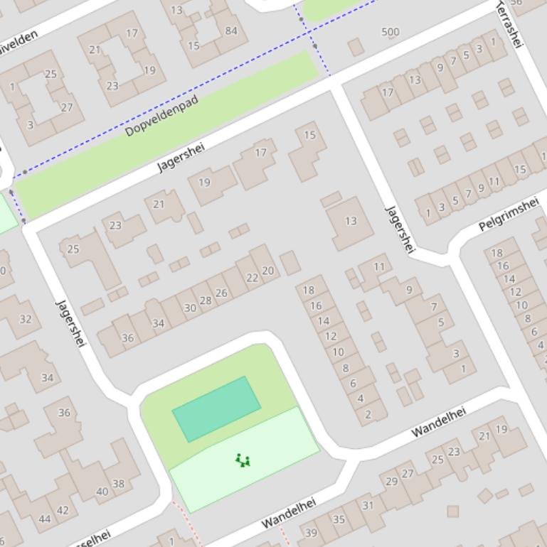 Kaart van  Jagershei.