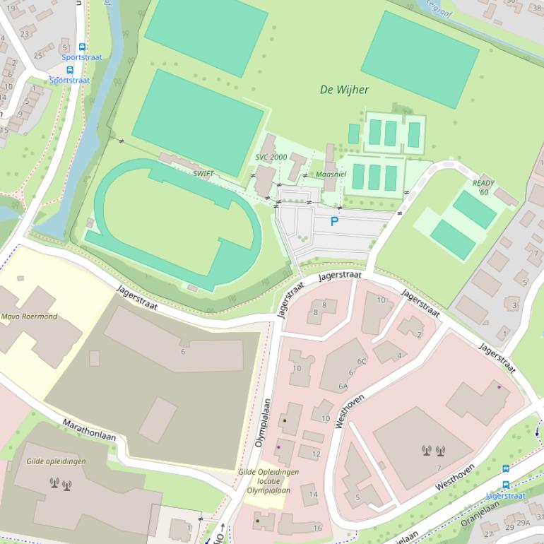 Kaart van de Jagerstraat.