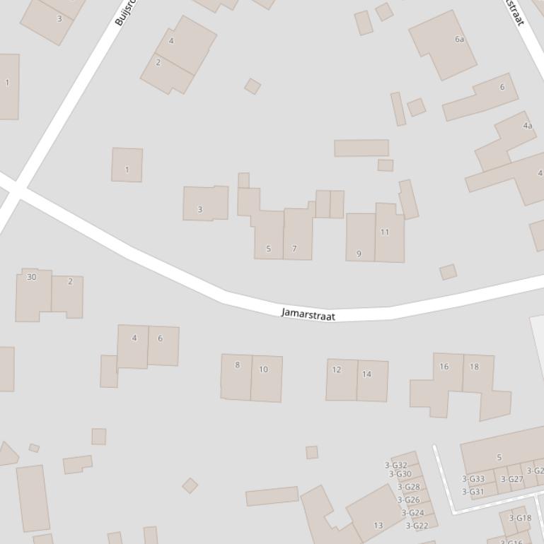 Kaart van de Jamarstraat.